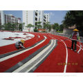 Red 9000 Dtex Artificial Sports Turf Grass, 25 Mm Synthetic Grass Lawn For Running Track